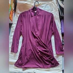 Dressbarn Rich Purple Long Sleeve